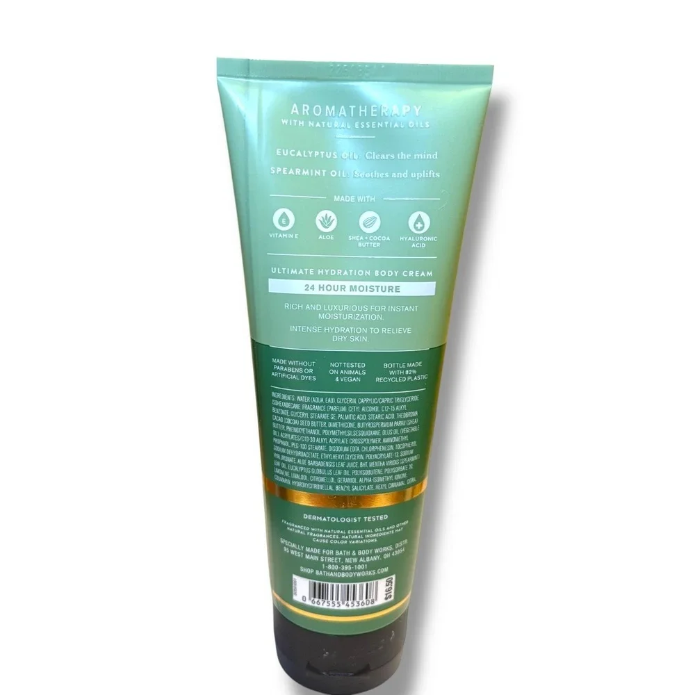 Bath and Body Works Aromatherapy Stress Relief Eucalyptus Spearmint Body Cream